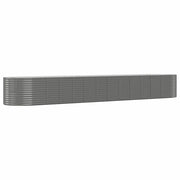 Fioriere | Cassetta per fiori | Letto Giardino Acciaio Verniciato Polvere 554x100x68cm Grigio