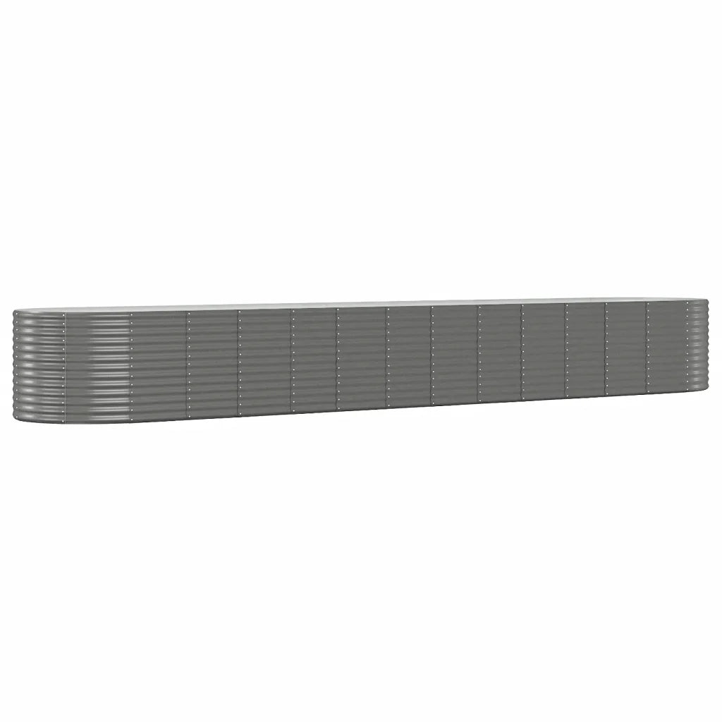Fioriere | Cassetta per fiori | Letto Giardino Acciaio Verniciato Polvere 554x100x68cm Grigio