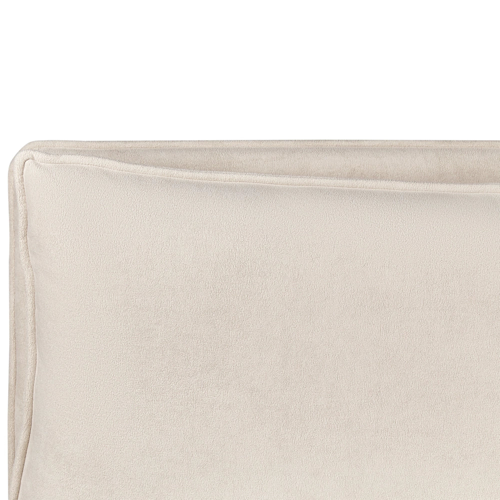 Letto matrimoniale beige chiaro con contenitore 160 x 200 cm camera da letto moderna