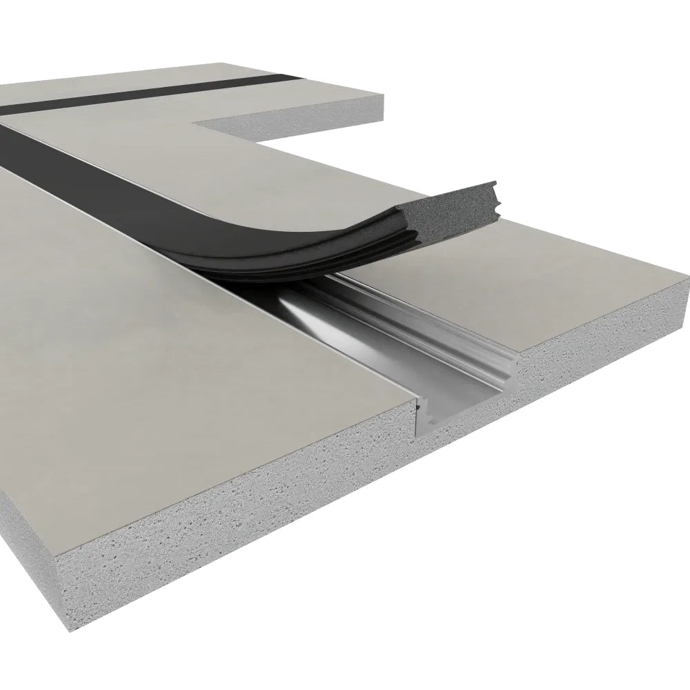 Cartongesso con profilo in alluminio integrato "T"