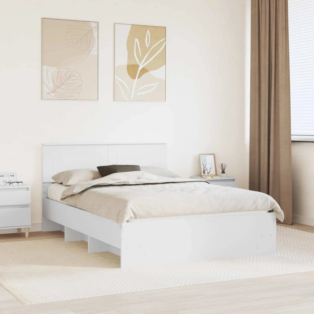 Struttura del letto Bianco 140 x 200 cm Legno multistrato