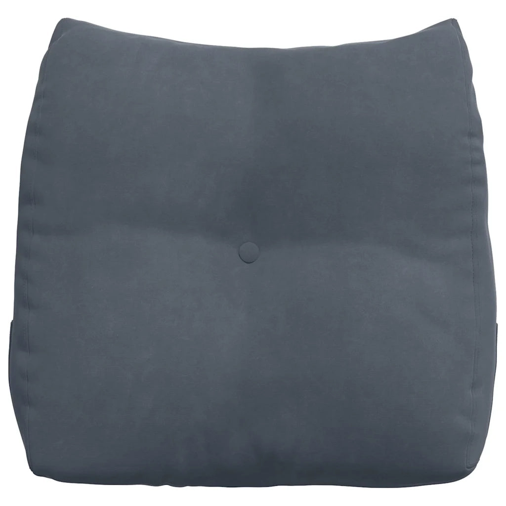 Cuscino per Schiena Grigio scuro 45 x 24 x 50 cm Velluto