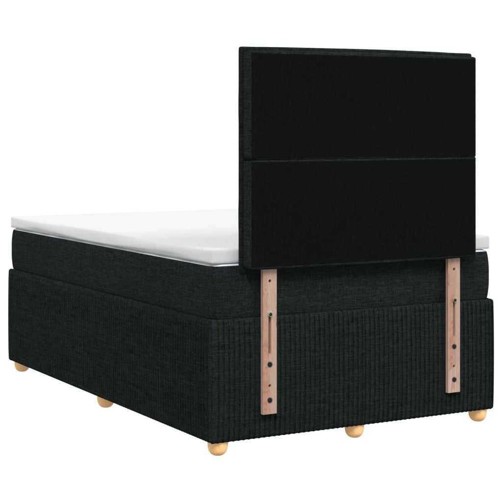 Letto box spring con materasso Nero 120 x 200 cm Tessuto 3454377