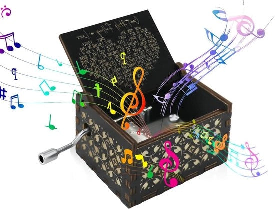 Cassa musicale in legno per amica amata donna uomo caro regalo manuale da avvolgere a mano con melodia incisa vintage per donna amata in occasione di San Valentino.