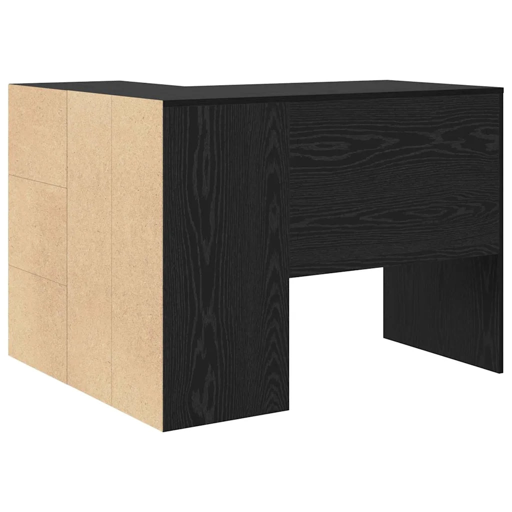 Scrivania ad angolo con cassetto Rovere Nero 102 x 88 x 75 cm 3337274