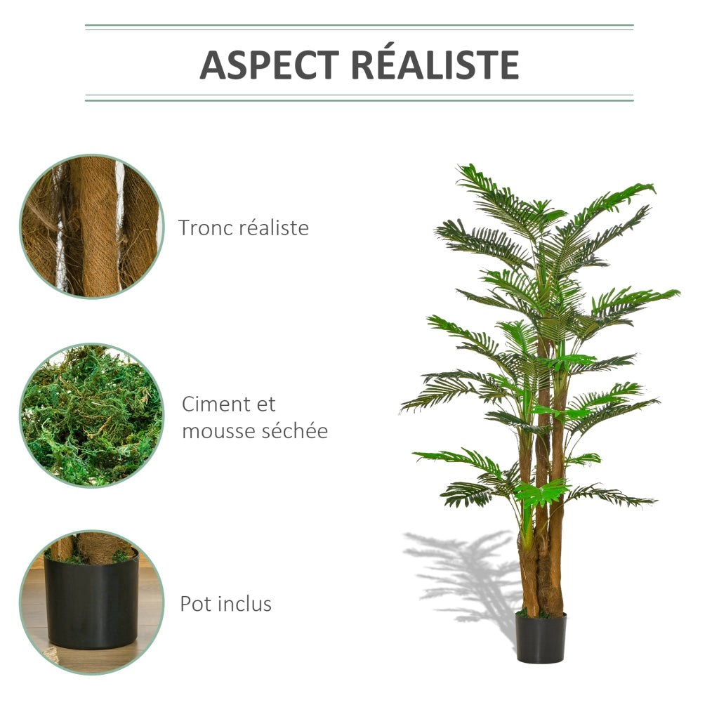 Albero Artificiale Palmier ¨C Zephmum ¨C H185cm Grigio Verde Realistico