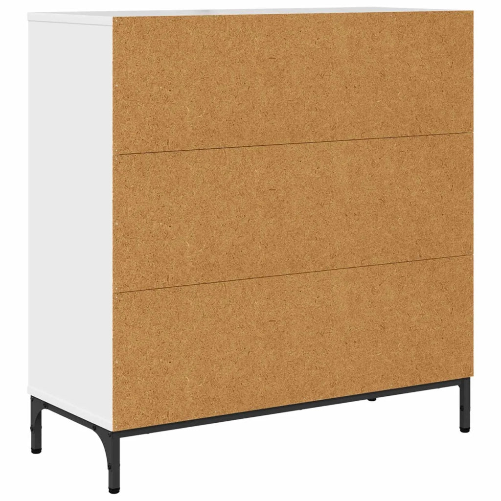 Credenza Bianco Lucido 79,5 x 33 x 82 cm Legno multistrato 883438