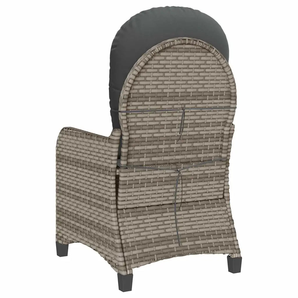 Poltrona reclinabile Grigio 56 x 66 x 95 cm polyrattan CFW1543849