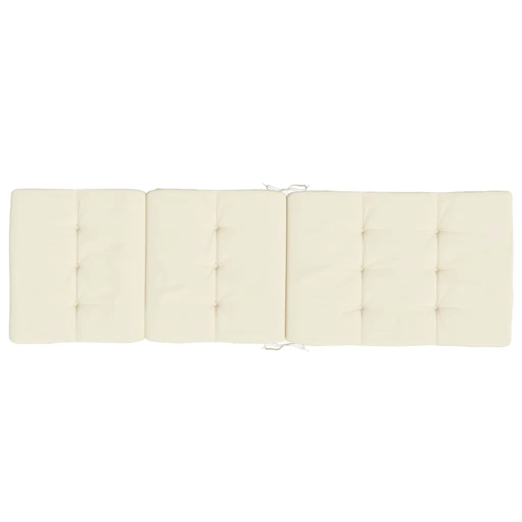 Cuscini per Sedia a Sdraio 2 pz Crema in Tessuto Oxford