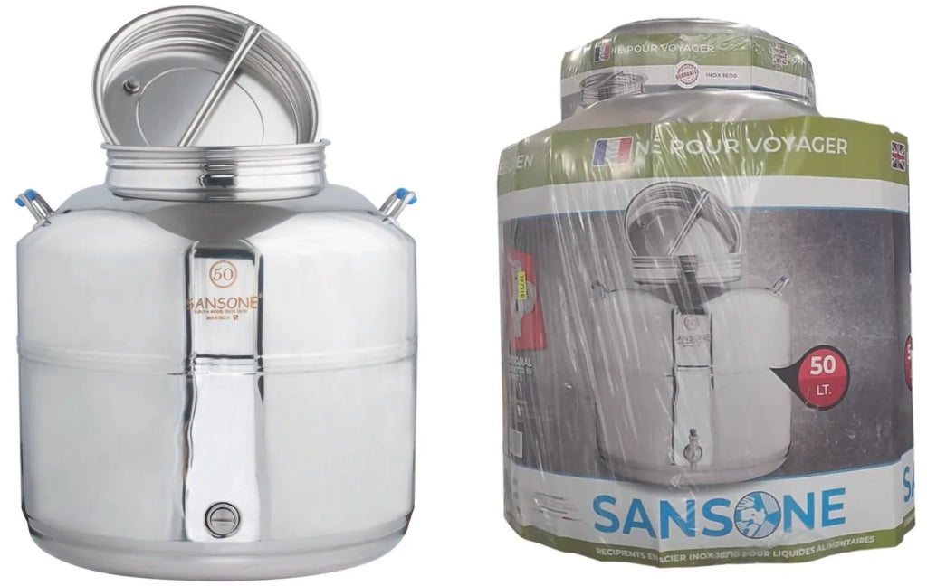 bidoni per olio sansone in inox lt 30
