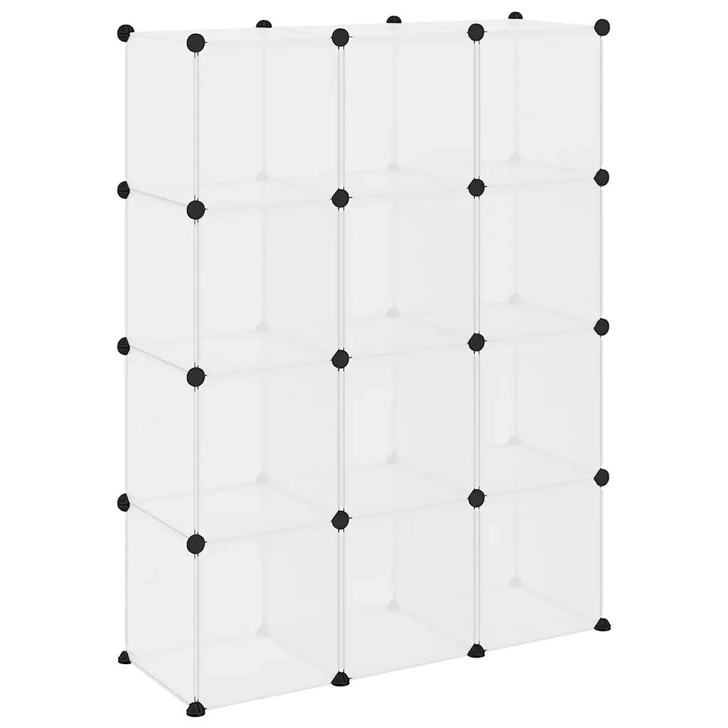 Contenitore a Cubo con 12 Cubi e Ante Trasparente PP CFW4776487