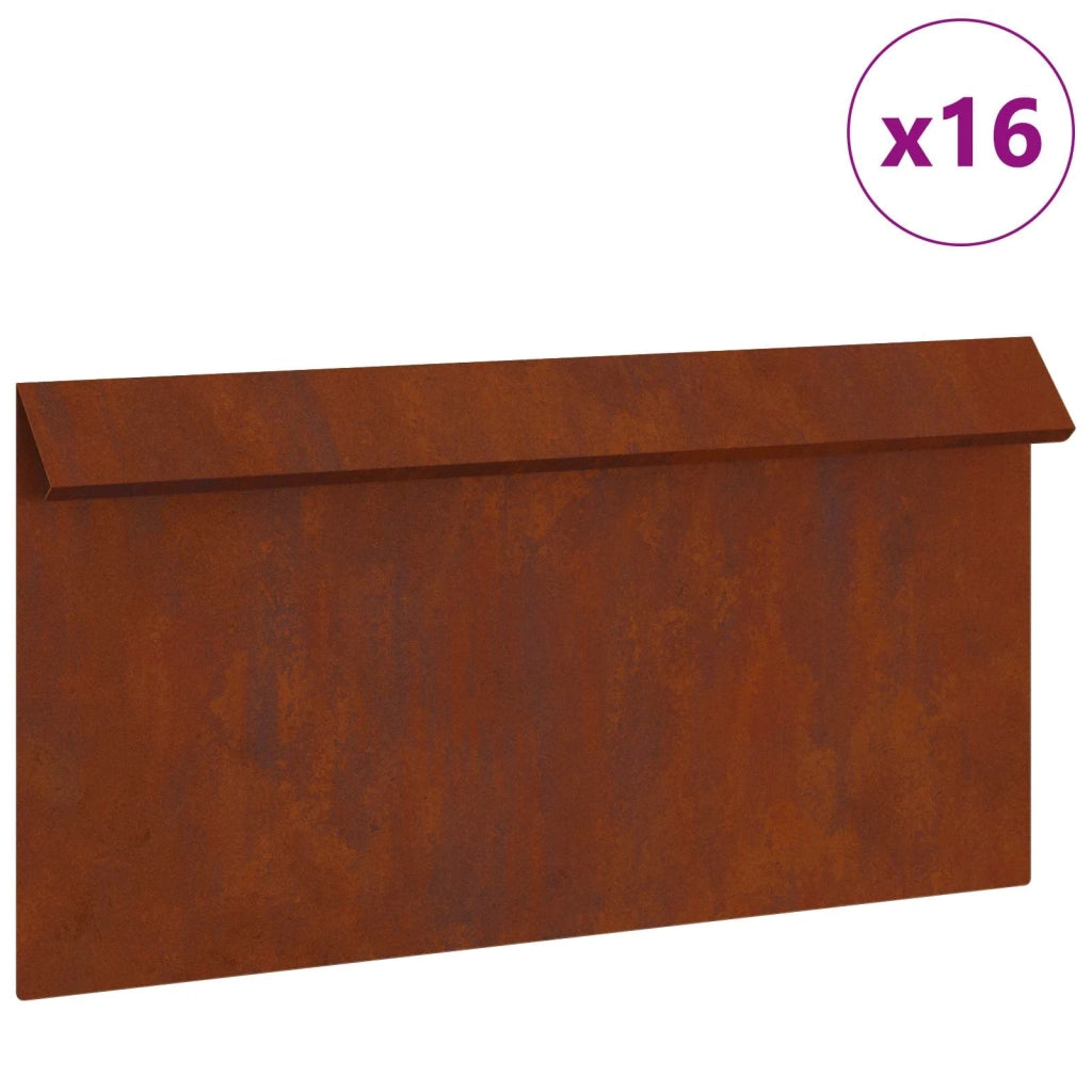 Recinto per lumache 16 pz Ruggine 50 x 3,5 x 25 cm CFW6487004
