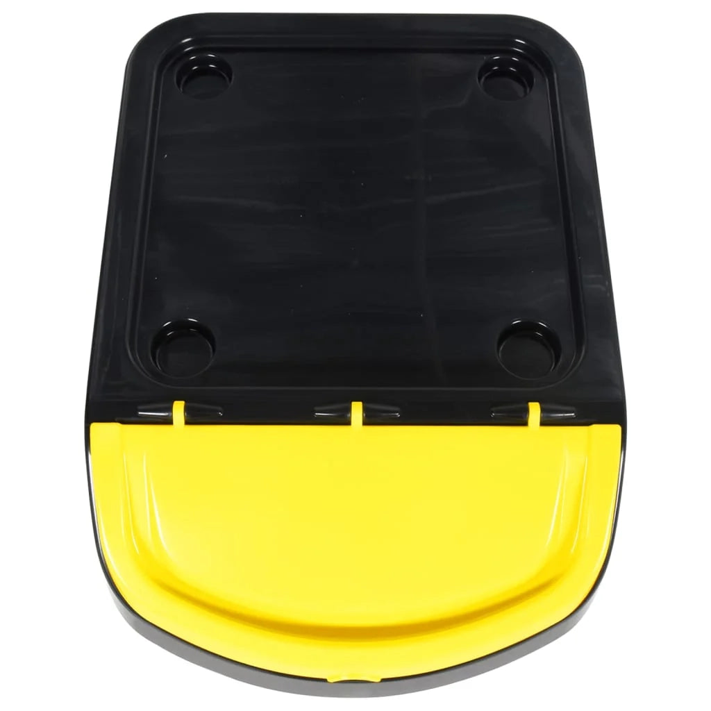 Contenitori impilabili con coperchio 3 pezzi PP 120 litri nero 02_0006089