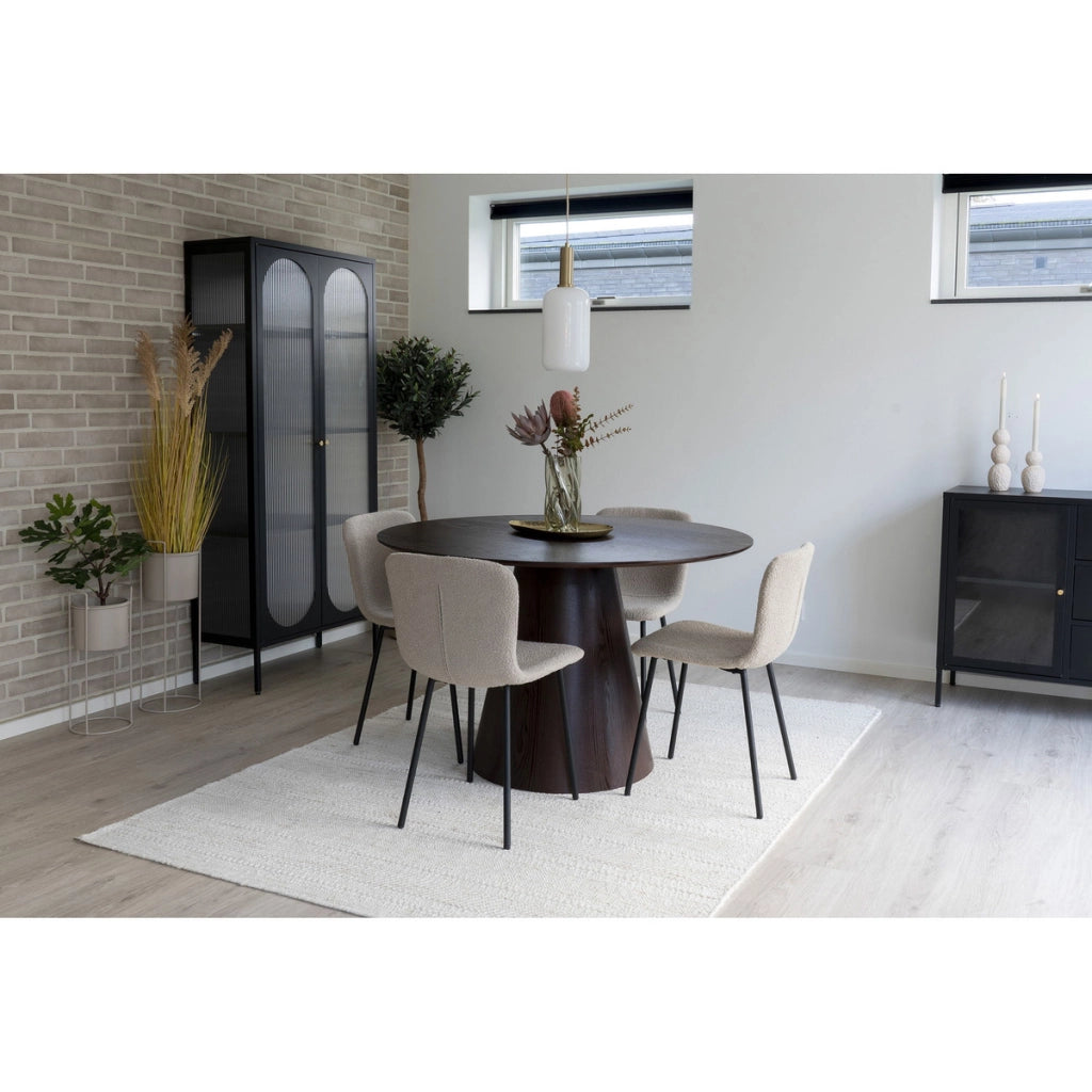 Set di 2 Sedie Halden, Beige, Tessuto, 52,5x44,5x76,5 cm