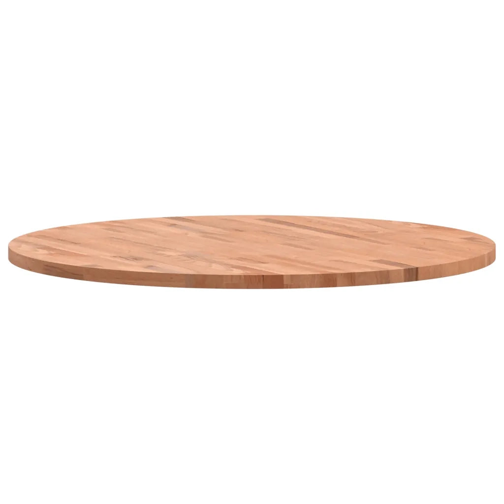 Piano per Tavolo | Superficie Tavolo | Piano Scrivania ?90x2,5 cm Rotondo in Legno Massello di Faggio