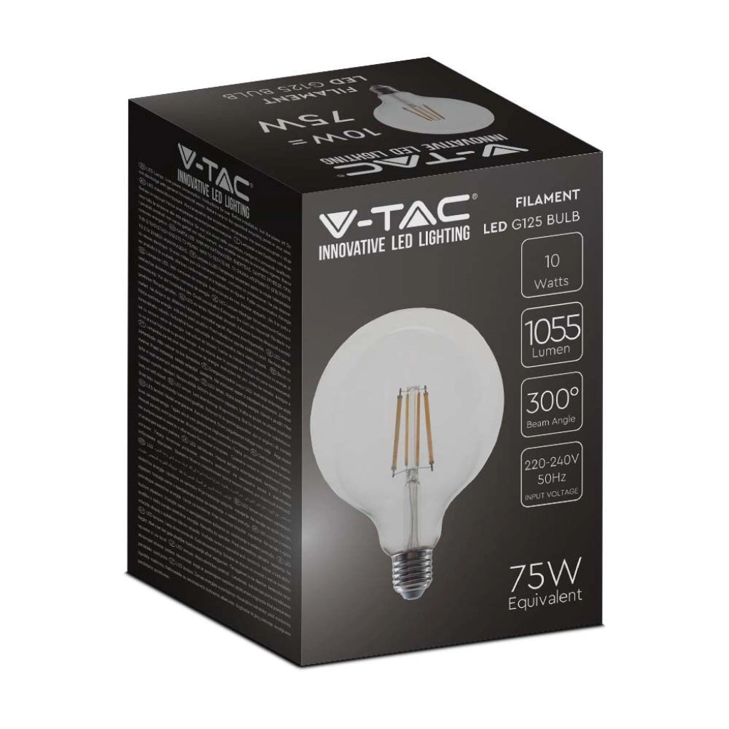 Lampadina led a Bulbo 10W con filamento G125 3000K E27