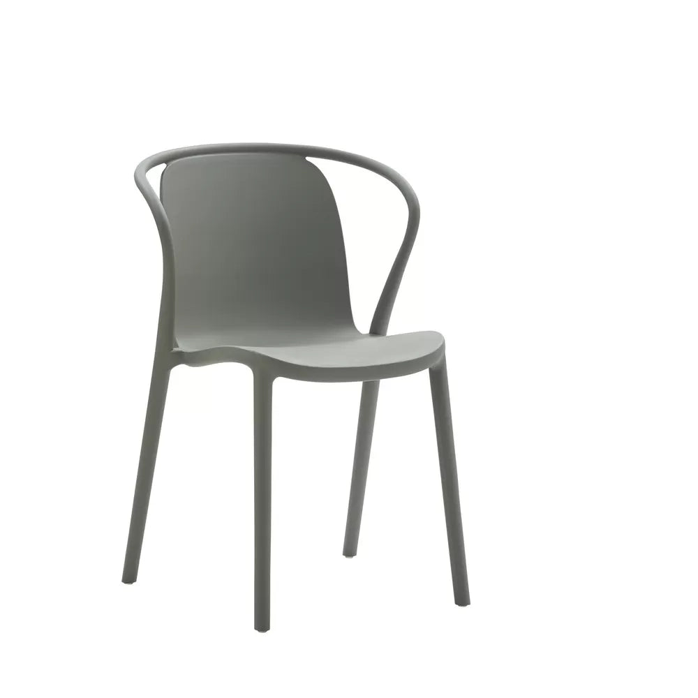 Set 4 sedie design polipropilene colore grigio 54x54x80