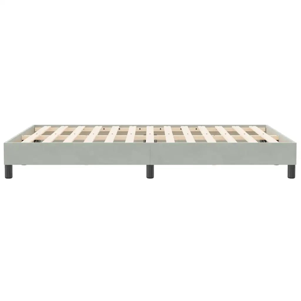 vidaXL Giroletto senza Materasso Grigio Chiaro 120x210 cm Velluto
