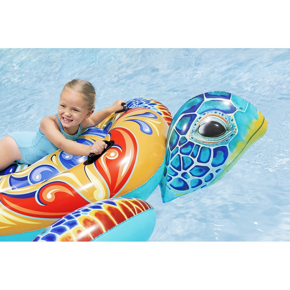 Trade Shop - Cavalcabile Gonfiabile Piscina Tartaruga Mediterranea Design Maioliche Con Maniglie 41523 -