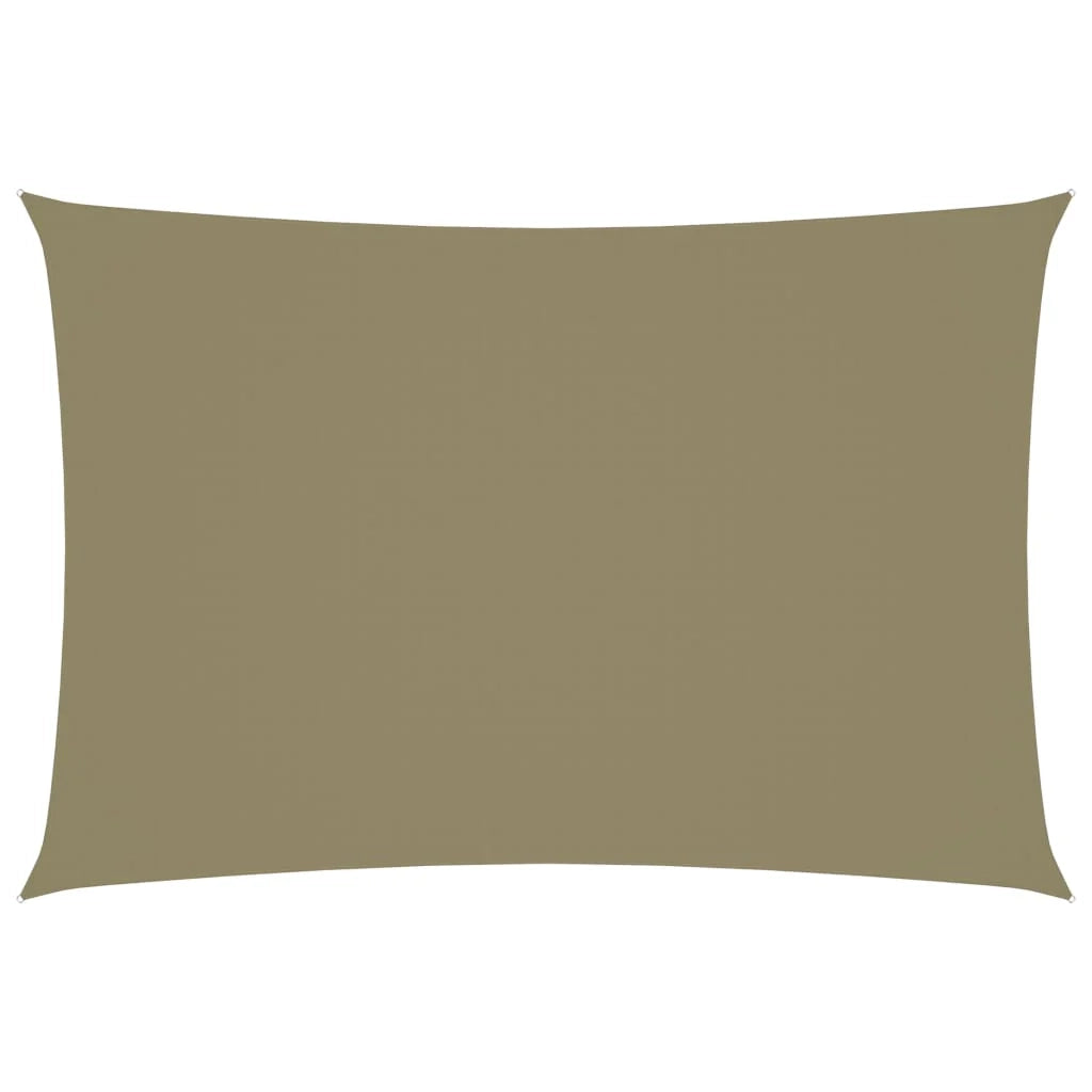 Vela ombreggiante/ombrellone rettangolare 3 x 5 m in tessuto Oxford beige 02_0009679
