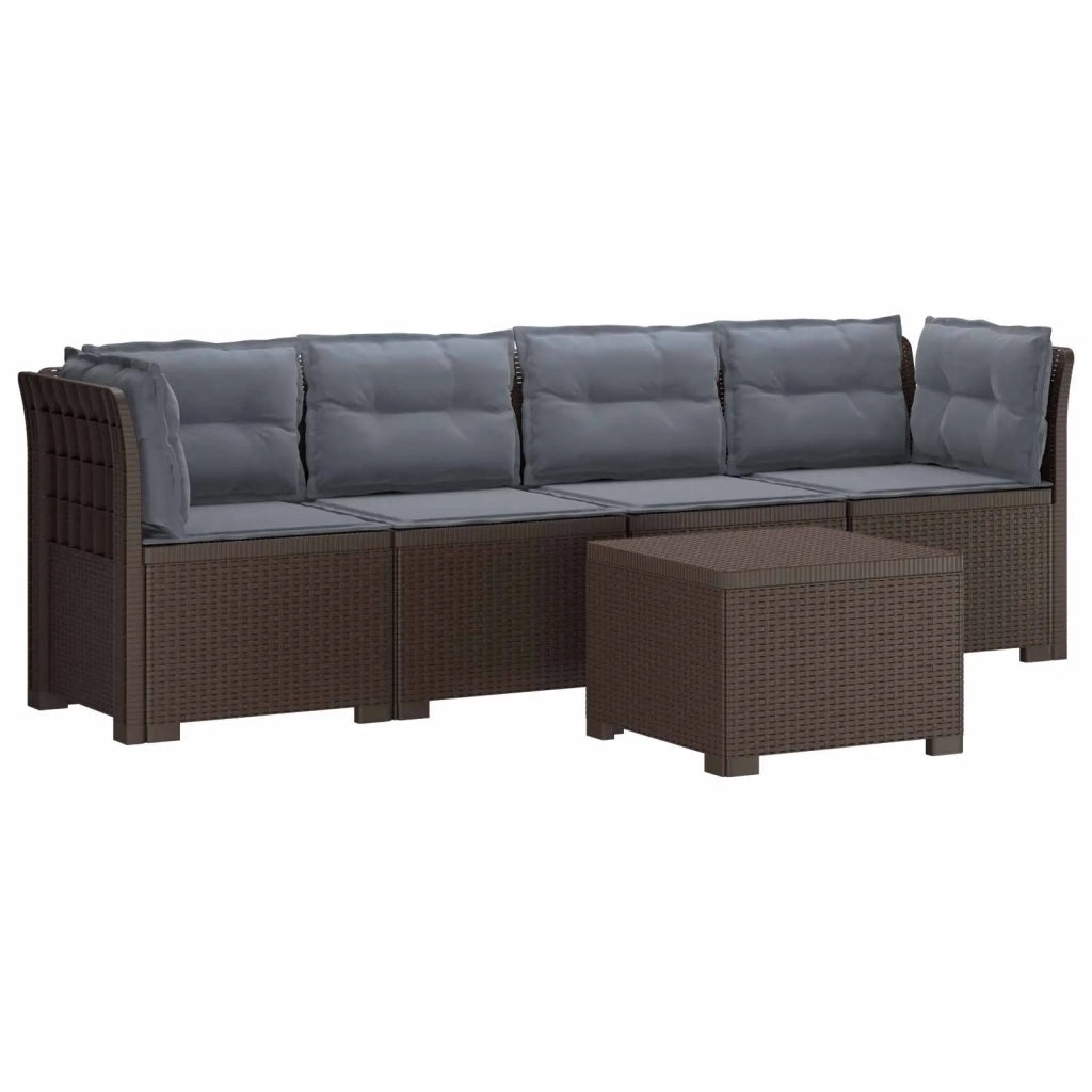 Divano da Giardino a 4 Posti con Cuscini in Stile Rattan PP 3443877