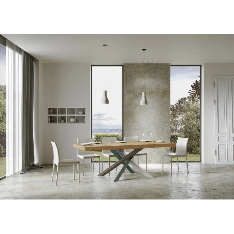 Tavolo allungabile 140/400x90 cm Volantis Premium telaio Multicolore 4/A - Quercia Natura