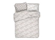 Copriletto Piquet Primavera Estate 100% Cotone Disegno Love Love Cuori - Singolo - Beige