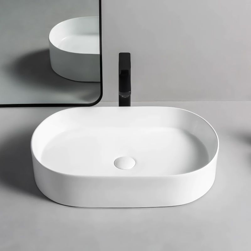 Lavabo Da Appoggio In Ceramica Rea Nadia 60