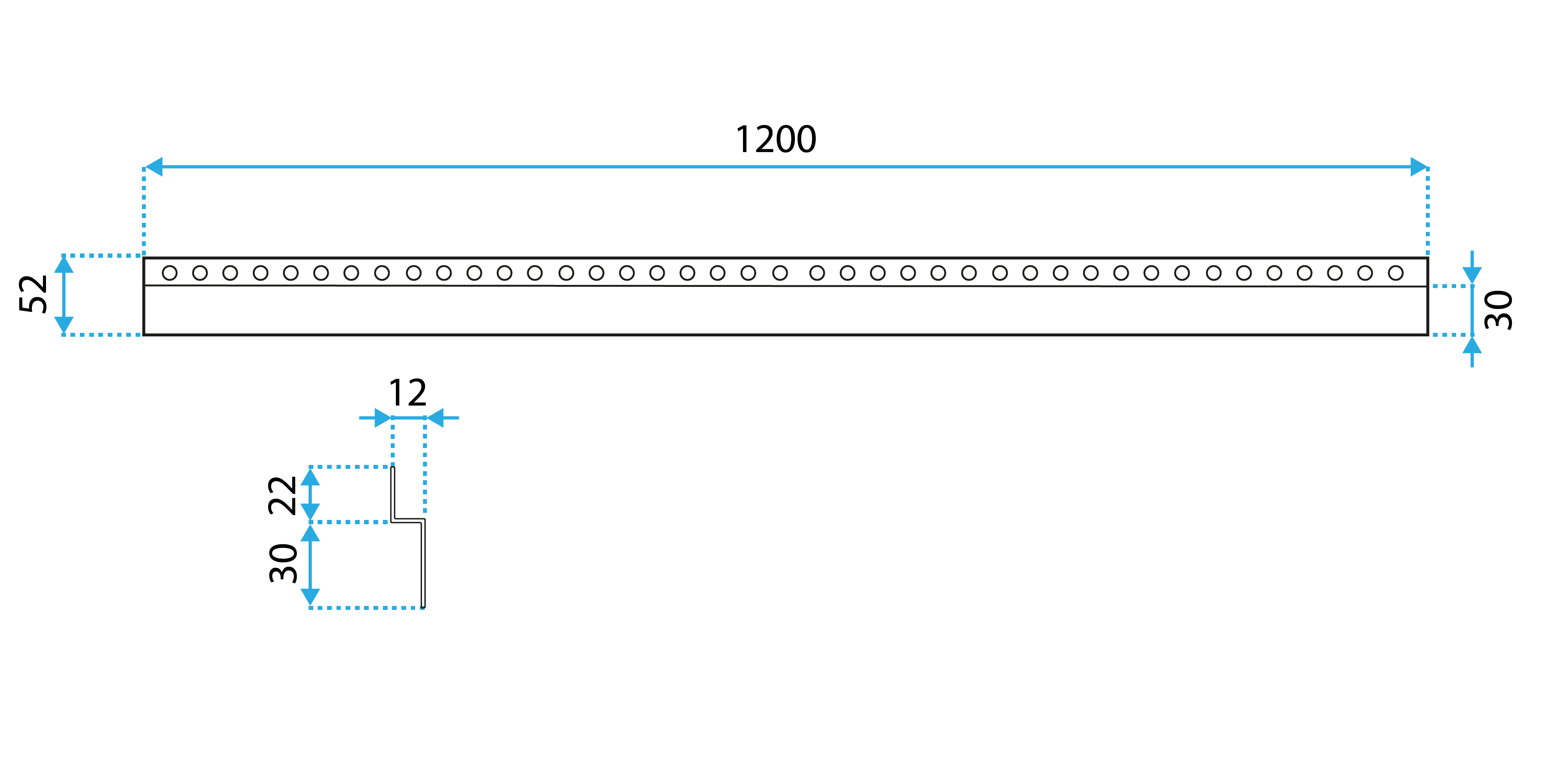Pannello Frontale Per Piatto Doccia 120cm Black