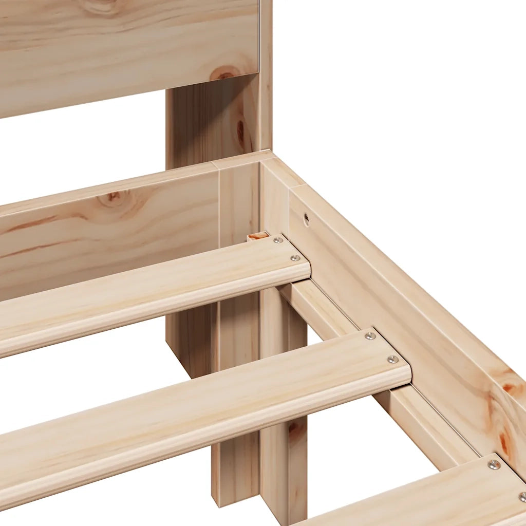 Giroletto con Libreria senza Materasso-Struttura Letto con contenitore 75x190 cm in Legno Pino 774170