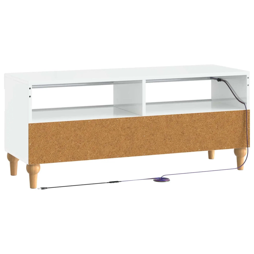 Mobile TV LED Bianco Lucido Legno ingegnerizzato 896329