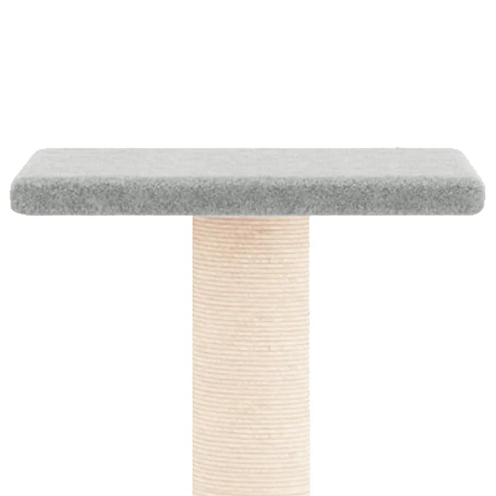 Tiragraffi per gatti Mobili per arrampicata su torre Tiragraffi piattaforma da arrampicata con tiragraffi in sisal leggero 73 cm grigio 02_0022615