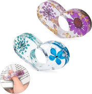 Accessori per lettura a forma di cuore in resina secca - Set di 2 (blu e viola)