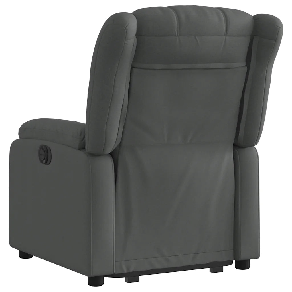 Poltrona Alzapersona Reclinabile Elettrica Grigio Scuro Tessuto 3205341