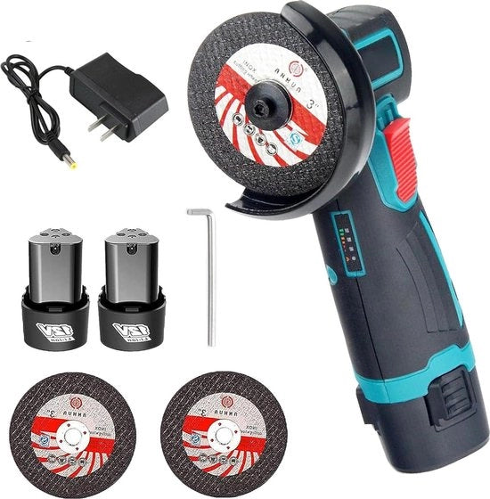 Set di abrasione a filo - Serrafila mini 12V - 2 x batterie 1500 mAh