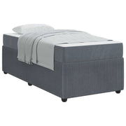 Letto singolo | Letto per adulti | Struttura del letto Grigio scuro 80 x 200 cm Tessuto