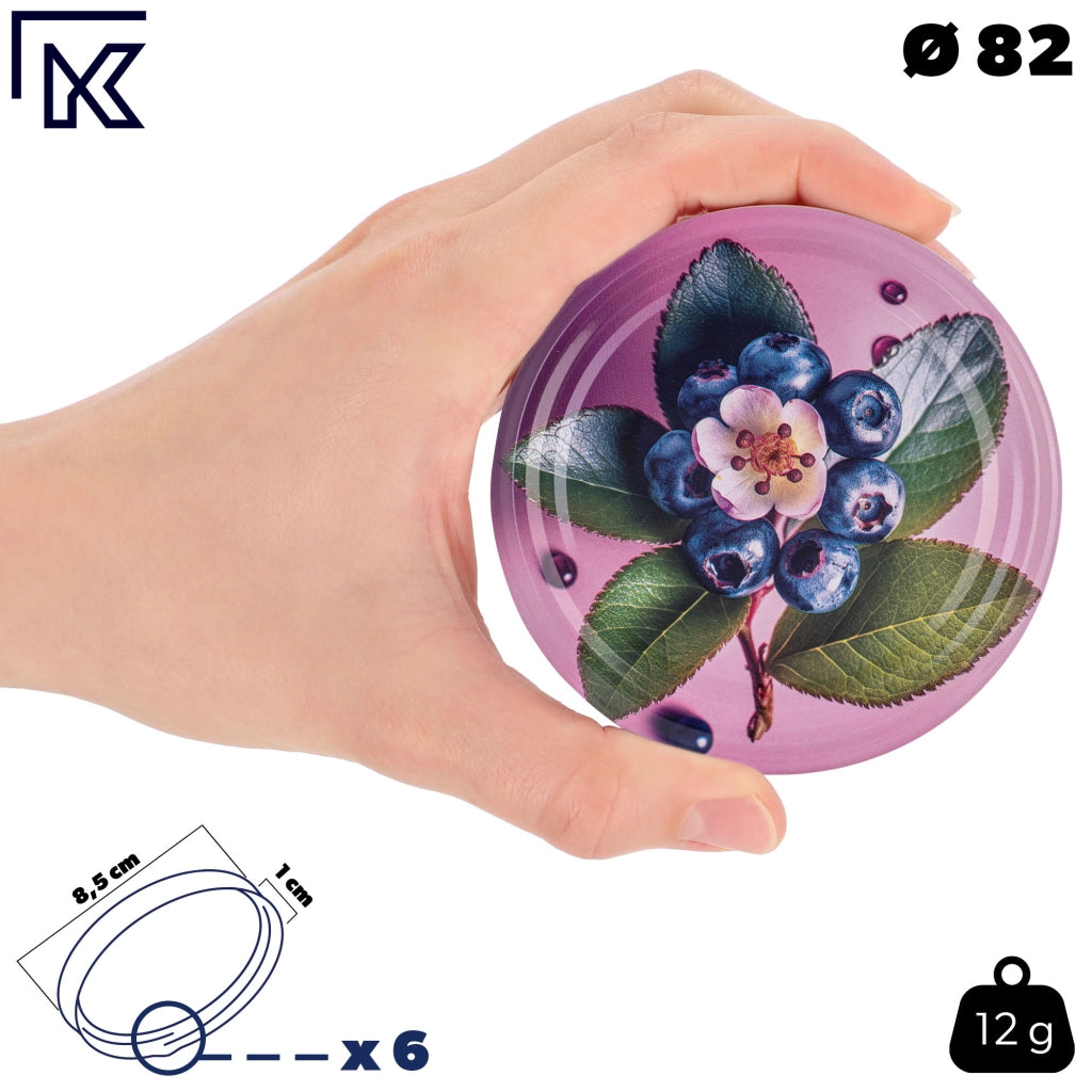KADAX 50x Jar Caps Fi 82 Tappi per Barattoli Coperchi Conserva