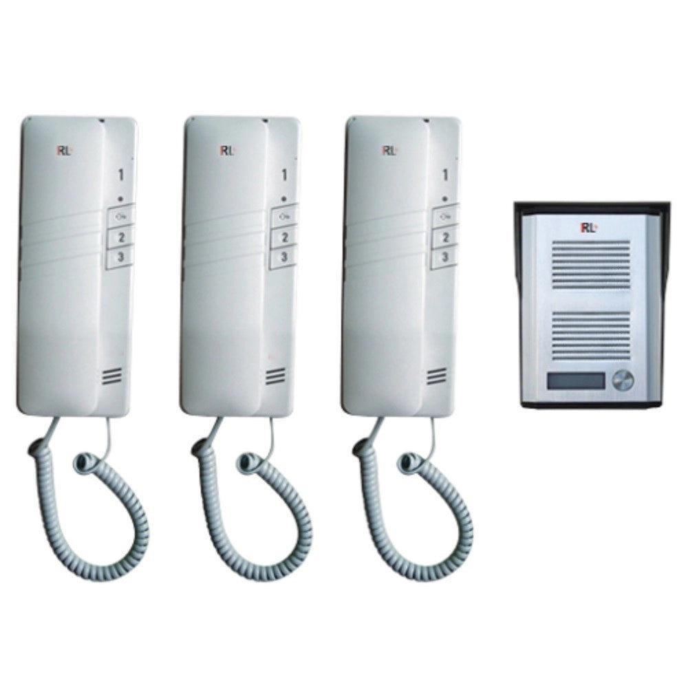 Trade Shop - Kit Citofono Apriporta Cancello Tre Cornette 4 Fili Casa Ufficio Interfono -