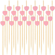 Set di Spazzolini da Denti a forma di Cuore in Bambù - 100 pezzi - 11,9 cm - Decorazione per Matrimonio/Festa di Compleanno - Disegno Romantico