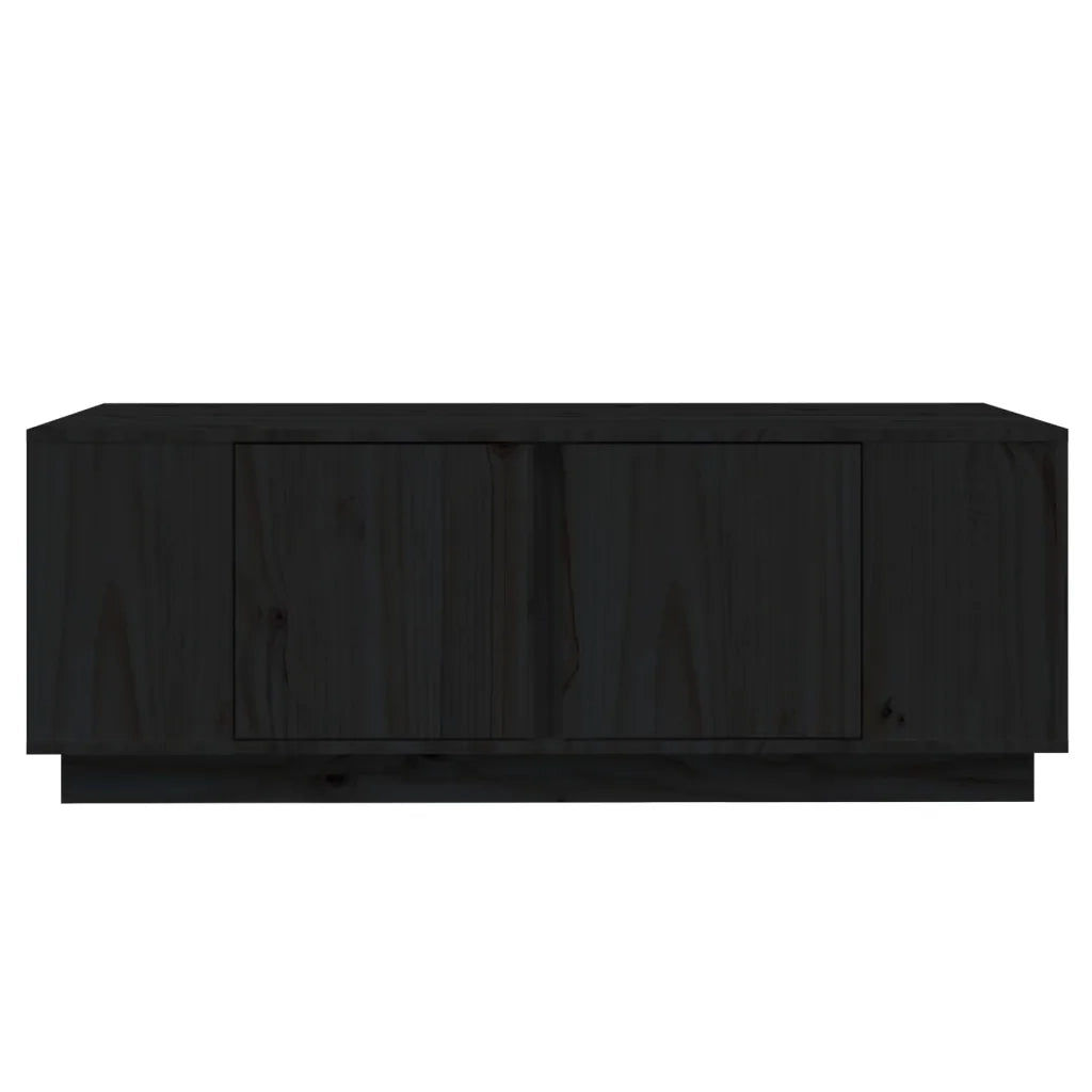 Tavolino da Salotto Nero 110x50x40 cm Legno Massello di Pino cod mxl 26698