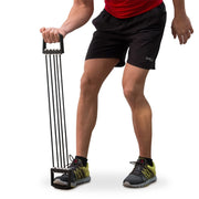 Trade Shop - Estensore Doppia Maniglia Elastico Molla 5 Molle Palestra Sport Fitness Gym -