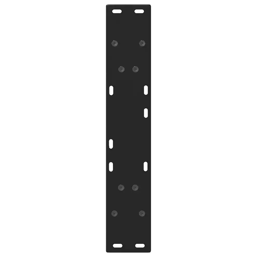 Gambe per tavolo da pranzo a forma di V 2 pz nere 50x(72-73,3) cm in acciaio 4012560