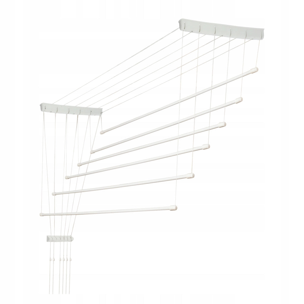 Stendibiancheria da soffitto KADAX per bagno, 6 barre, 100 cm, resistente e robusto.