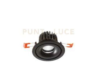 TRESOR FARETTO DA INCASSO LED 12W 3000K 895LM IP20 NERO  D.10,7CM