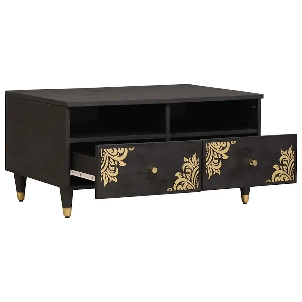 Tavolino da salotto con cassetto Nero 80 x 54 x 40 cm