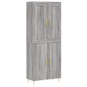 Credenza | Madia | Buffet da pranzo | Armadio da pranzo Grigio Sonoma 69,5x34x180 cm in Legno Multistrato