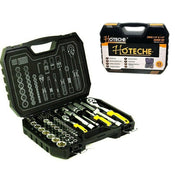Trade Shop - Valigia Set Chiavi A Bussola 73 Pezzi 1/2" 1/4" Chiavi A Cricchetto Reversibili -