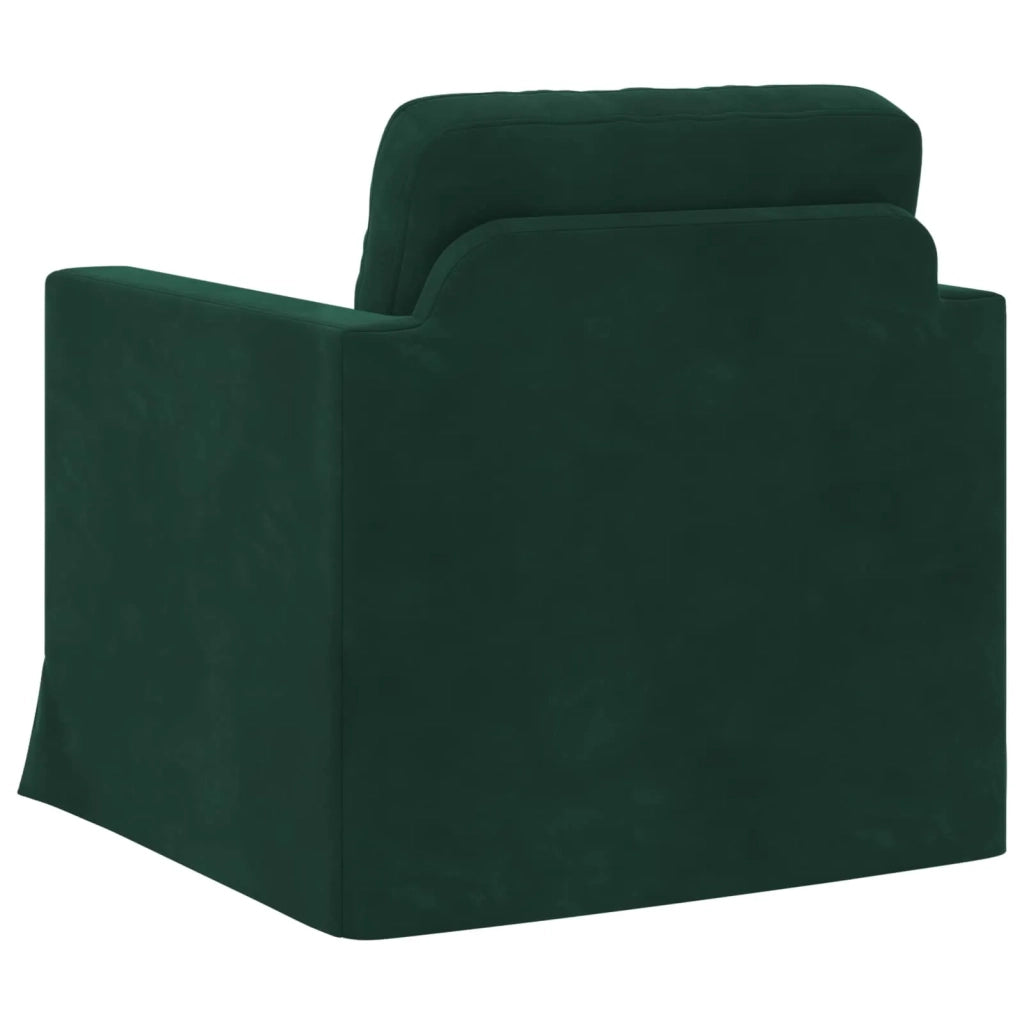 Divano Verde Scuro 78 x 78 x 80 cm Velluto 42024406