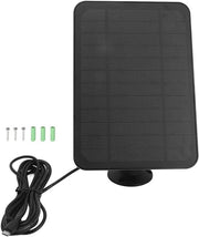 Caricatore Solare Esterno 4W 5V con Flessibile Supporto Rotativo 360° IP65 Impermeabile per Cestini di Sicurezza e Cimici di Sicurezza (Nero)