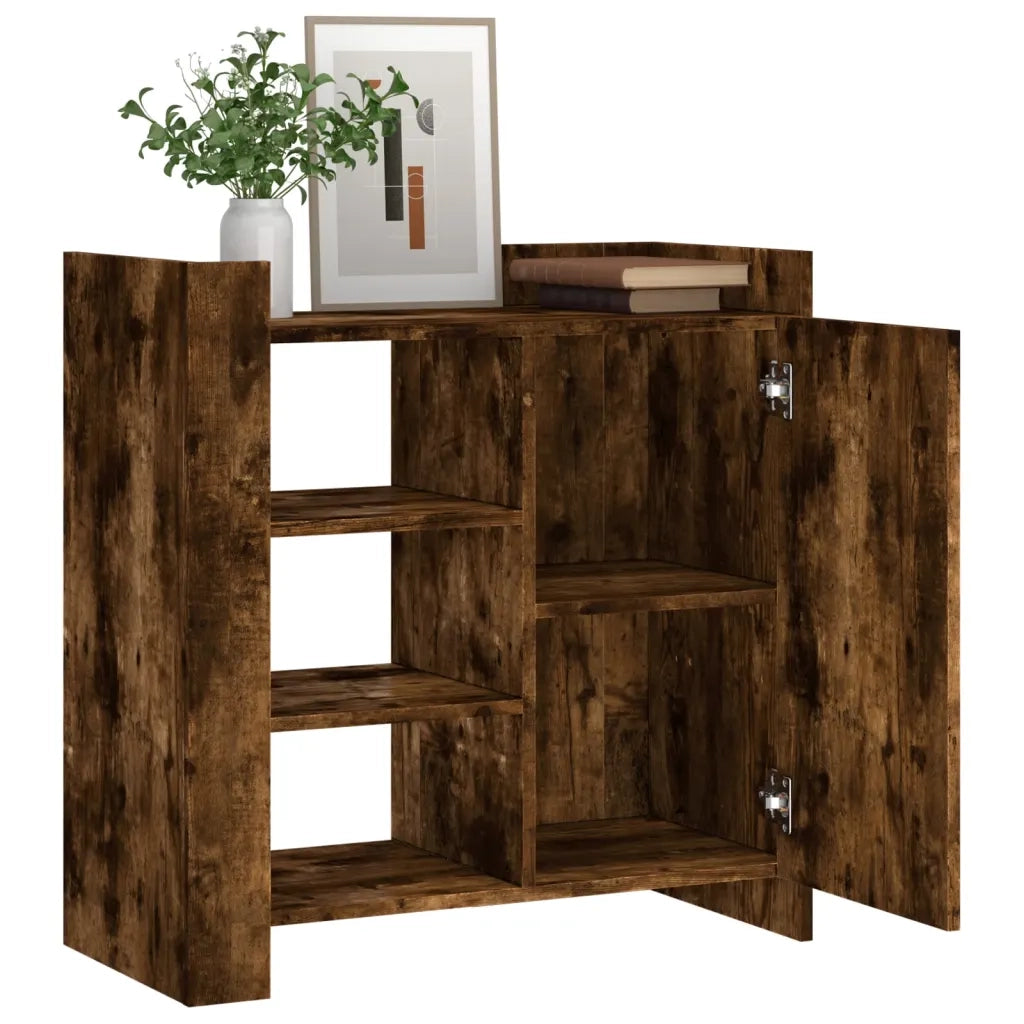 vidaXL Credenza Rovere Fumo 73,5x35x75 cm in Legno Multistrato